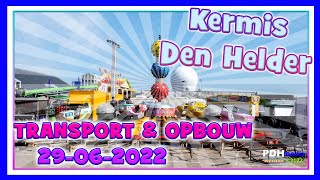 Kermis Den Helder 2022  Transport en opbouw 2 60 [upl. by Yllaw]