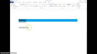 How to Shade and Highlight in Word [upl. by Llenrup]