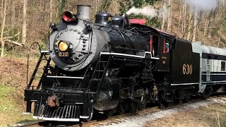 Tennessee Valley Railroad Museum Southern 630 on the Missionary Ridge Local 313142021 [upl. by Neirad882]