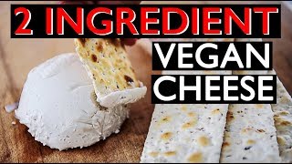 EASY Vegan Cheese Recipe ONLY 2 INGREDIENTS [upl. by Stew]