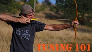 Tuning a Recurve longbow or selfbow for perfect arrow flight [upl. by Ardis]