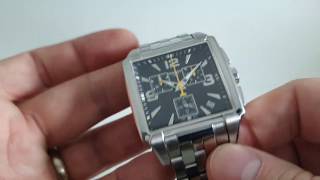 c2010 Tissot Quadrato chronograph watch with box Model reference T005517A [upl. by Sheaff]