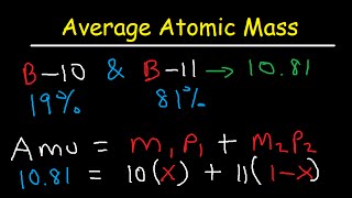 Average Atomic Mass Practice Problems [upl. by Nybbor]