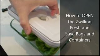 How to Open Zwilling Fresh and Save Vacuum Food Sealer [upl. by Olocin320]