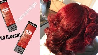 How to dye your hair Red without Bleach ft Loreal HiColor Highlights Magenta amp Red [upl. by Wallis]