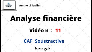 Etat des Soldes de Gestion  CAF Soustractive [upl. by Eyaf]