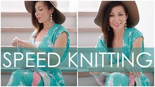 How To Knit Faster Speed Knitting for Beginners Continental Style [upl. by Lezlie]