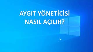 aygıt yöneticisi nasıl açılır windows 10 [upl. by Airetahs866]