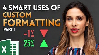 Four SMART Ways to use Custom Formatting instead of Conditional Formatting in Excel  Part 1 [upl. by Ahsemo]