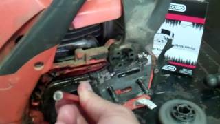 How to Replace A Sprocket on Husqvarna Chain Saw [upl. by Allin97]