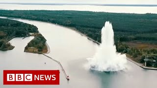 WW2 bomb explodes during attempt to defuse it  BBC News [upl. by Sibilla391]