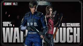 Resident Evil 2 100 Walkthrough 🧟💯All Collectibles Trophies amp Scenarios [upl. by Penny368]