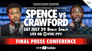 Spence vs Crawford FINAL PRESS CONFERENCE  SpenceCrawford [upl. by Covell8]