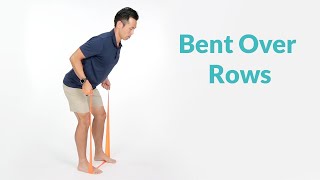 Resistance Band Exercise Bent Over Rows [upl. by Ahseek]