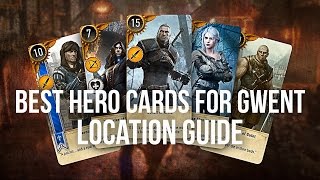 BEST HERO GWENT CARDS Locations Guide  The Witcher 3 [upl. by Hephzipah349]