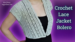 DIY Crochet Lace Jacket Bolero Heklani bolero [upl. by Ellivro22]