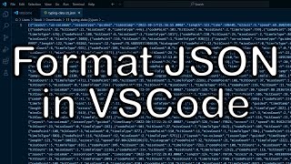 Formatting JSON in VSCode Shortcut [upl. by Iloj]