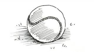 How to draw a Tennis Ball Real Easy [upl. by Cherey]