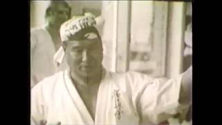 Masutatsu Oyama Old video kyokushin karate technics 1971 [upl. by Allimac352]