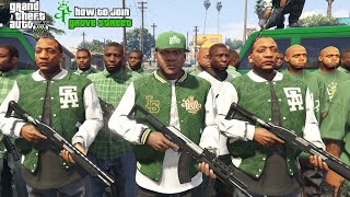 How To Join Grove Street Families Gang in GTA 5 Gang Missionsclothesterritories [upl. by Neelasor]