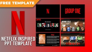 How to Make NETFLIX INSPIRED POWERPOINT Design Template  FREE TEMPLATE [upl. by Ruder630]