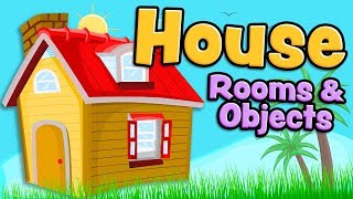 House rooms and objects in English for kids [upl. by Eixel666]