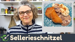 Sellerieschnitzel  vegan und ohne Eiersatzpulver panieren [upl. by Aihseket554]