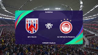 NFC Volos vs Olympiacos 03122023 Greece Super League PES 2021 [upl. by Pack]