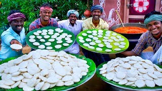 1000 IDLI with MUTTON KULAMBU  Best Combination Village Recipes  1000 Idlis Cooking in Village [upl. by Adella]