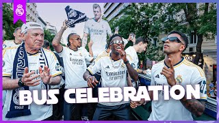 CHAMPIONS LEAGUE BUS CELEBRATIONS  Real Madrid [upl. by Niac870]