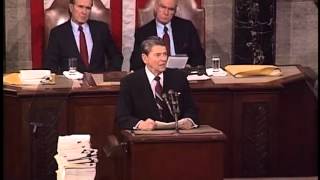 President Reagans State of the Union Address to Congress and the Nation on January 25 1988 [upl. by Aerdnaek]