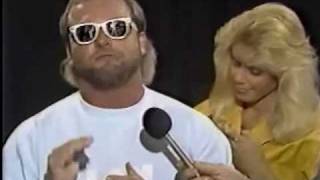 Cute Missy Hyatt Monkeyshines During Eddie Gilbert Promo 1988 Classic Memphis Wrestling [upl. by Trilbee]