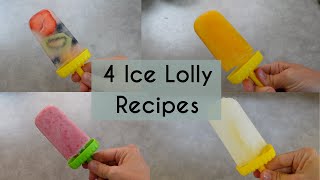 4 DELICIOUS ICE LOLLY RECIPES  Kerry Whelpdale [upl. by Aifos]