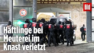 Gefängnismeuterei Polizei stürmt Knast in Thüringen  JVA Untermaßfeld [upl. by Asinet]